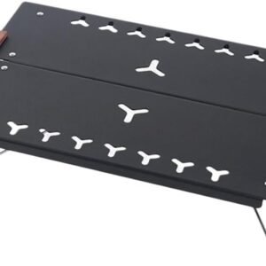 Mini Camping Table, Folding Picnic Table with Aluminum Alloy Frame, Portable Outdoor Table for Hiking and Backpacking, Black（Black）