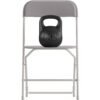 Big and Tall Commercial Folding Chair - Extra Wide 650LB. Capacity - Durable Plastic - Gray, 4-Pack