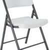 Commercial Grade Folding Chair, 4 Pack, White Granite