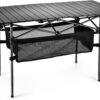 Lightweight Aluminum Folding Camping Table (47” x 21.65” x 26.7”), Portable Roll-Up Design for Outdoor, Camping, Beach, BBQ, Patio, and Picnic, Durable & Waterproof with Carrying Bag