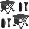 Camping Stool. Upgraded 13 Inch Portable Folding Stool.Lightweight Stool Ideal for Adult Fishing Outdoor Walking Beach Picnics Can Hold up to 450lbs (Black 2pc)