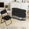 Folding Chairs, lb Capacity Steel Frame, Foldable for Indoor Outdoor Party,12-Pack,Black